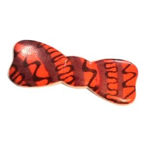 1980’s Vintage Mod Style French Bow Barrette n Red, Deadstock/ Unworn